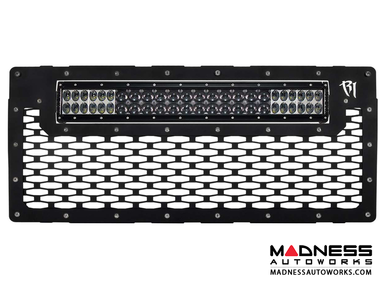 Jeep Wrangler JK Grille w/ 20&quot; LED Light Bar Mount by Rigid Industries